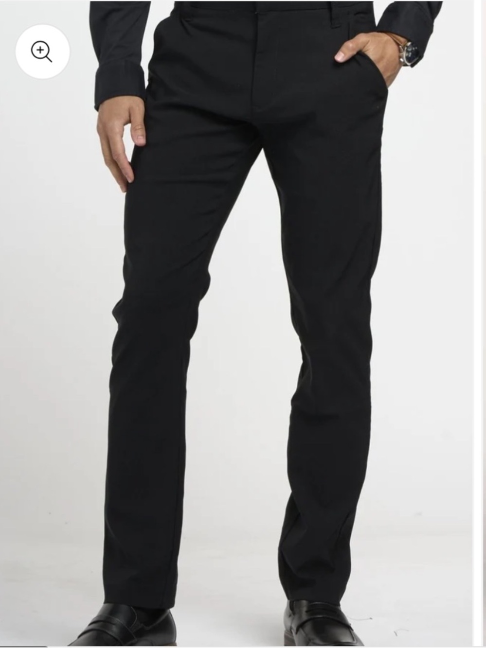 Tailor Vintage Men's Black Performance Canaan Slim Fit Stretch Pants, 36 x 30